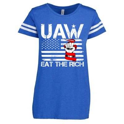 Uaw Eat The Rich Enza Ladies Jersey Football T-Shirt