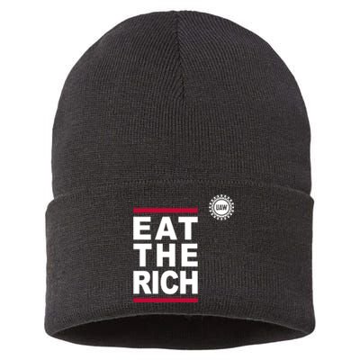 Uaw Eat The Rich Sustainable Knit Beanie