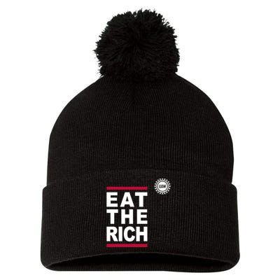 Uaw Eat The Rich Pom Pom 12in Knit Beanie