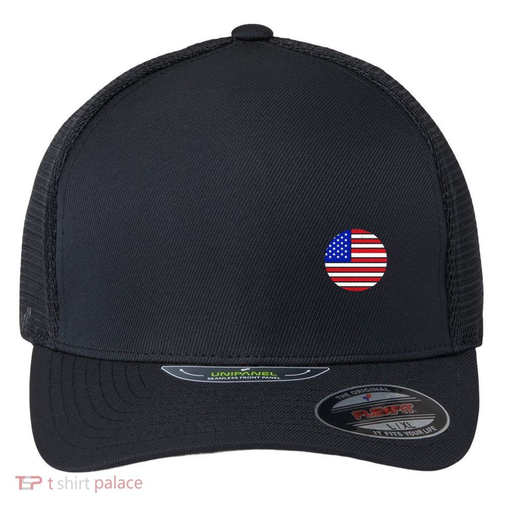 USA Emblem Flexfit Unipanel Trucker Cap