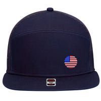 USA Emblem 7 Panel Mesh Trucker Snapback Hat