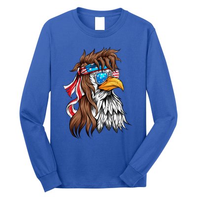 Usa Eagle Us Flag Bandana America National Day Gift Long Sleeve Shirt