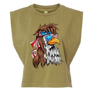 Usa Eagle Us Flag Bandana America National Day Gift Garment-Dyed Women's Muscle Tee