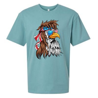 Usa Eagle Us Flag Bandana America National Day Gift Sueded Cloud Jersey T-Shirt