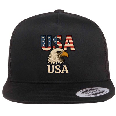 USA Eagle Flat Bill Trucker Hat