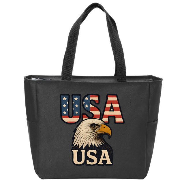 USA Eagle Zip Tote Bag