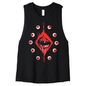 Ultrakill Eyeballs Women's Racerback Cropped Tank