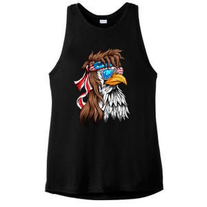 Usa Eagle Us Flag Bandana America National Day Gift Ladies PosiCharge Tri-Blend Wicking Tank