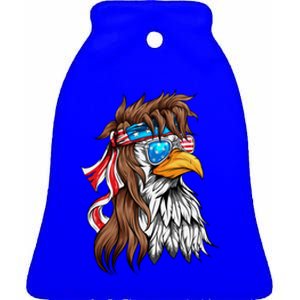 Usa Eagle Us Flag Bandana America National Day Gift Ceramic Bell Ornament