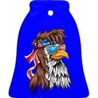 Usa Eagle Us Flag Bandana America National Day Gift Ceramic Bell Ornament