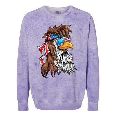 Usa Eagle Us Flag Bandana America National Day Gift Colorblast Crewneck Sweatshirt