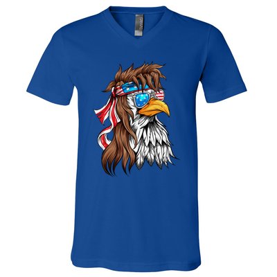 Usa Eagle Us Flag Bandana America National Day Gift V-Neck T-Shirt