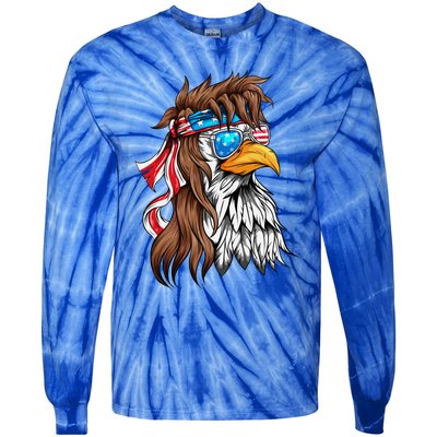 Usa Eagle Us Flag Bandana America National Day Gift Tie-Dye Long Sleeve Shirt