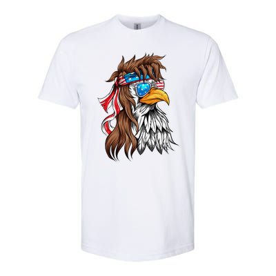 Usa Eagle Us Flag Bandana America National Day Gift Softstyle CVC T-Shirt