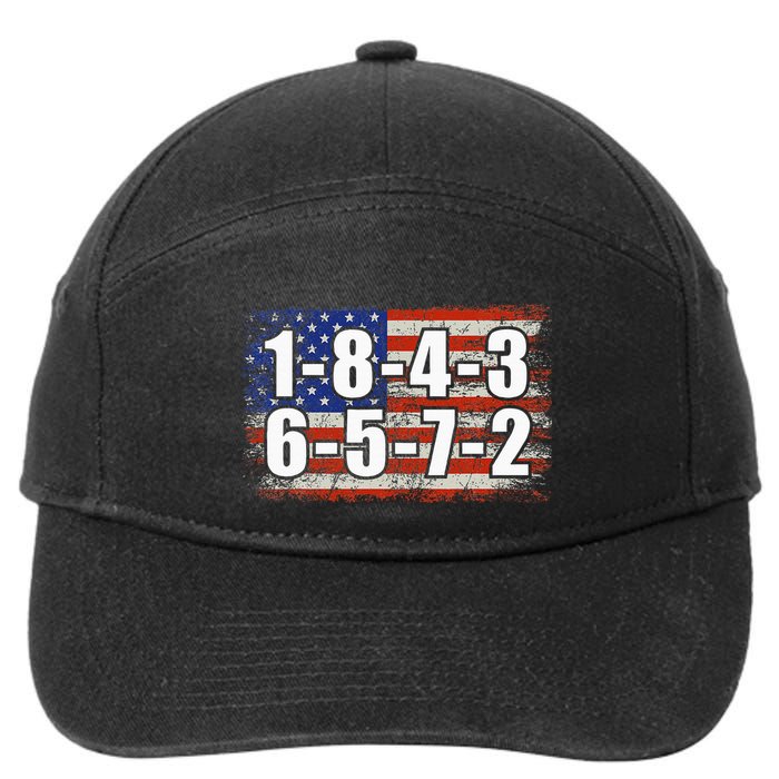 Usa Flag 18436572 Firing Order Small Block Engine V8 Block 7-Panel Snapback Hat