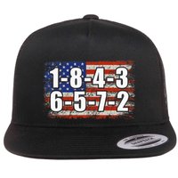 Usa Flag 18436572 Firing Order Small Block Engine V8 Block Flat Bill Trucker Hat