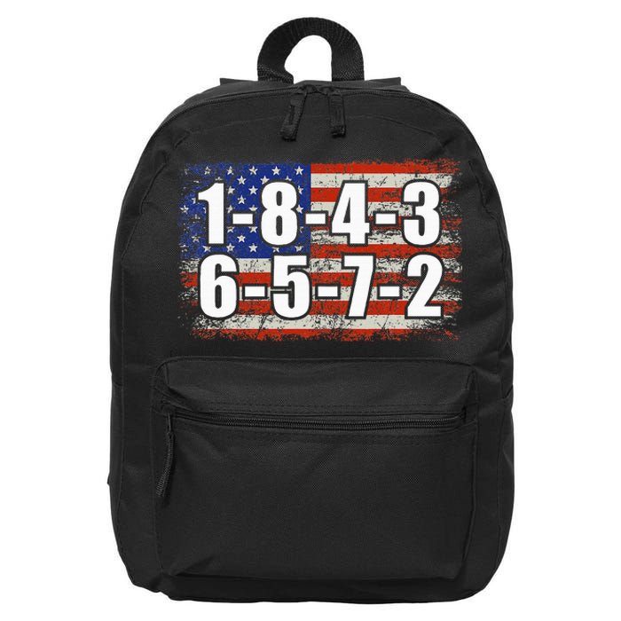 Usa Flag 18436572 Firing Order Small Block Engine V8 Block 16 in Basic Backpack