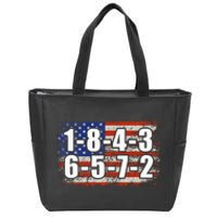 Usa Flag 18436572 Firing Order Small Block Engine V8 Block Zip Tote Bag