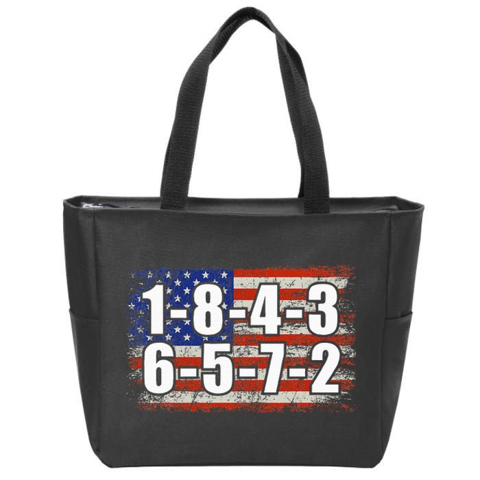 Usa Flag 18436572 Firing Order Small Block Engine V8 Block Zip Tote Bag