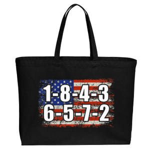 Usa Flag 18436572 Firing Order Small Block Engine V8 Block Cotton Canvas Jumbo Tote