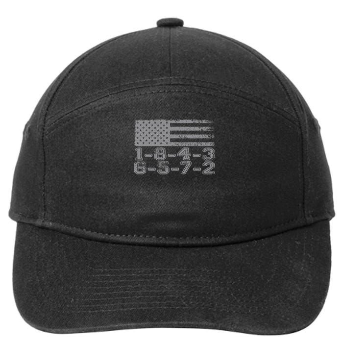 Usa Flag 18436572 Firing Order Block Engine V8 Block 7-Panel Snapback Hat