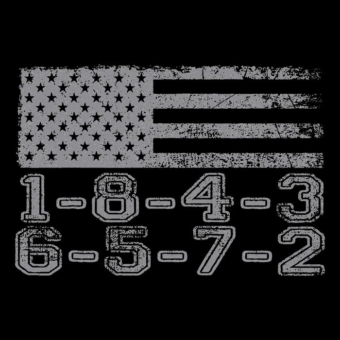 Usa Flag 18436572 Firing Order Block Engine V8 Block 7-Panel Snapback Hat