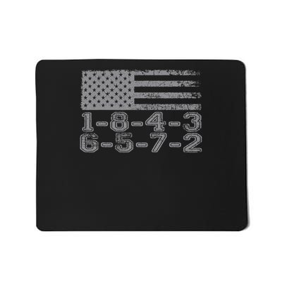 Usa Flag 18436572 Firing Order Block Engine V8 Block Mousepad