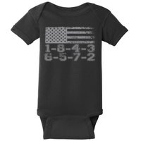 Usa Flag 18436572 Firing Order Block Engine V8 Block Baby Bodysuit