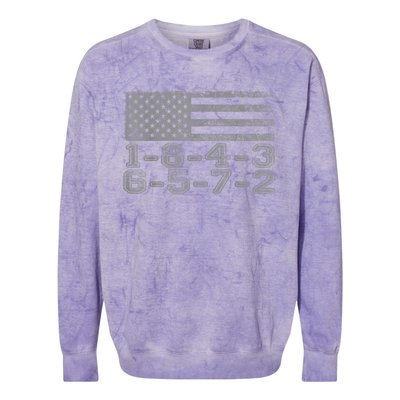 Usa Flag 18436572 Firing Order Small Block Engine Gift Colorblast Crewneck Sweatshirt