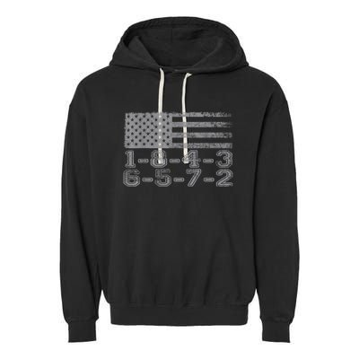 Usa Flag 18436572 Firing Order Small Block Engine Gift Garment-Dyed Fleece Hoodie