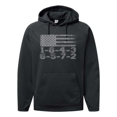 Usa Flag 18436572 Firing Order Small Block Engine Gift Performance Fleece Hoodie