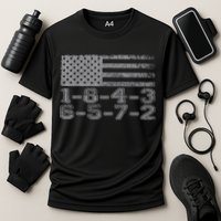 Usa Flag 18436572 Firing Order Small Block Engine Gift Cooling Performance Crew T-Shirt