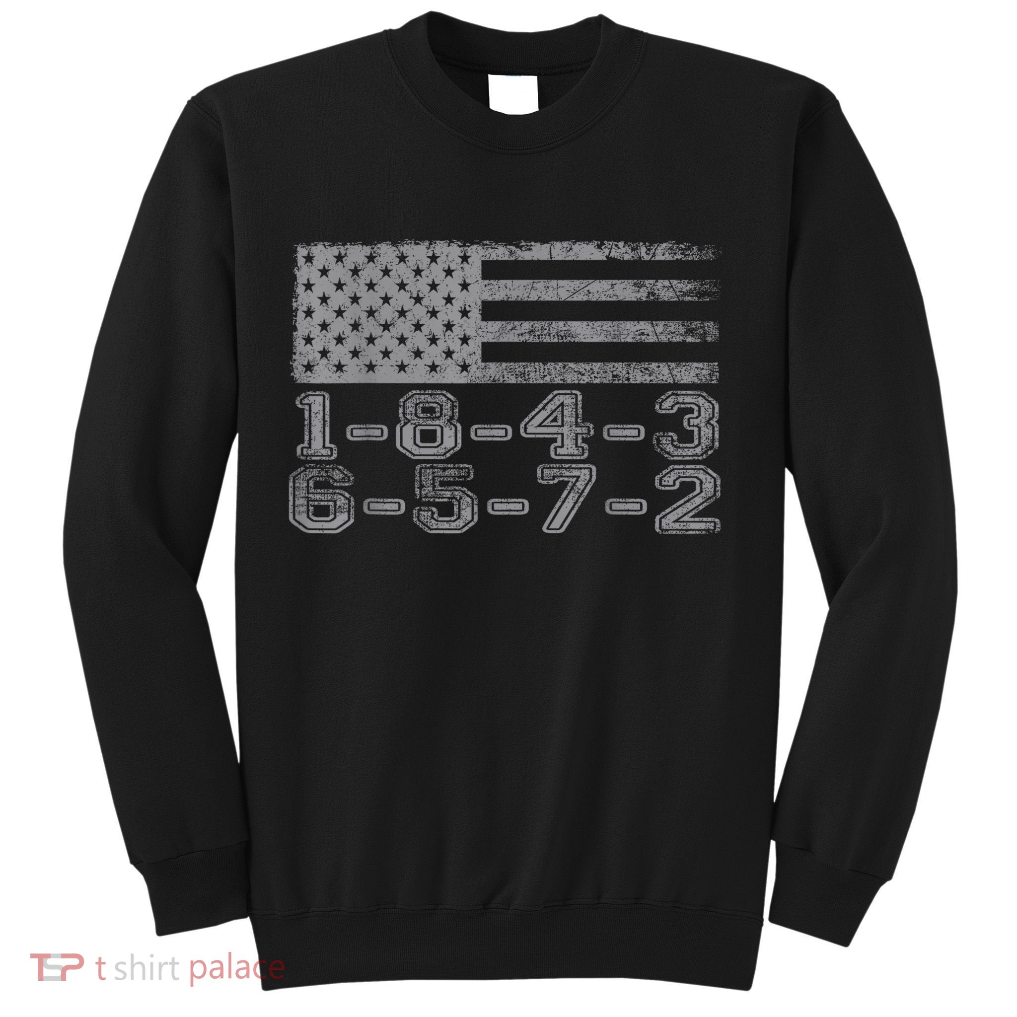 Usa Flag 18436572 Firing Order Small Block Engine Gift Sweatshirt
