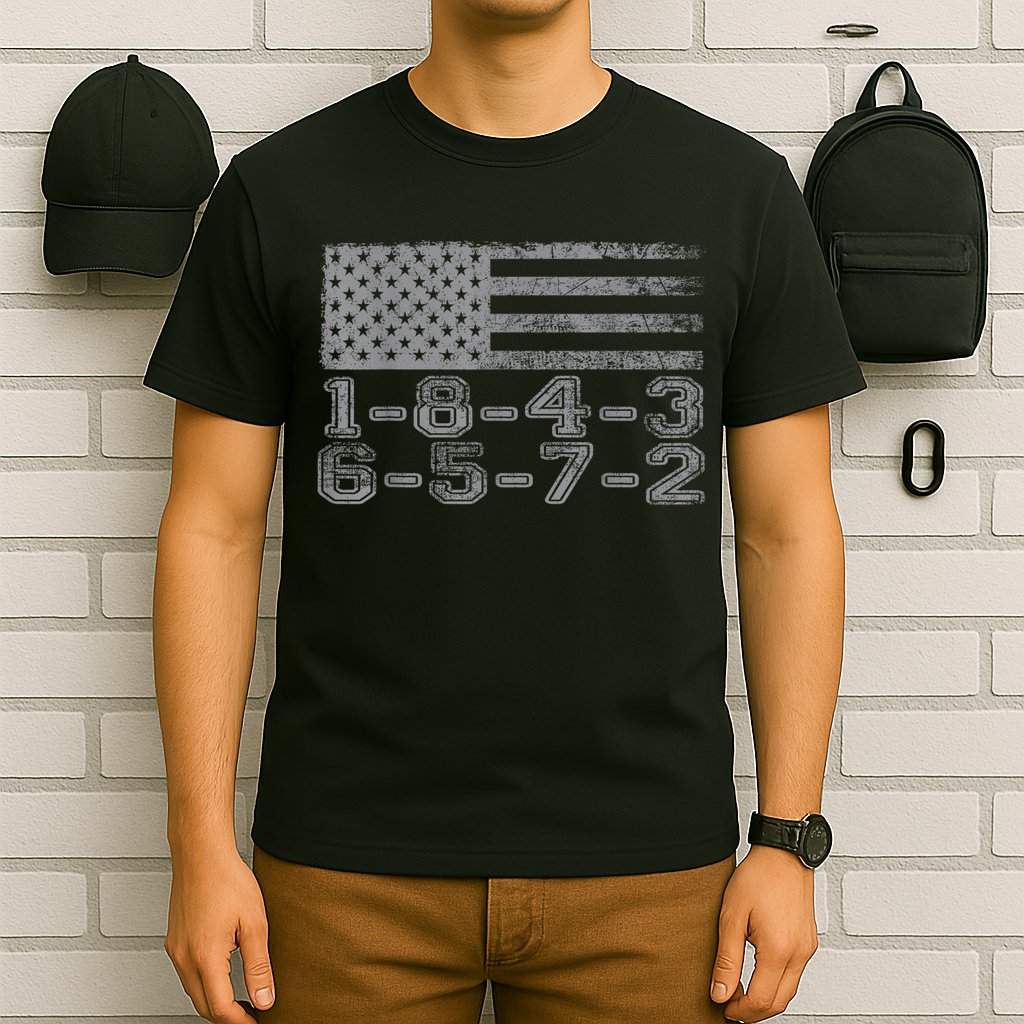 Usa Flag 18436572 Firing Order Small Block Engine Gift T-Shirt