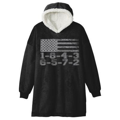 Usa Flag 18436572 Firing Order Small Block Engine Gift Hooded Wearable Blanket