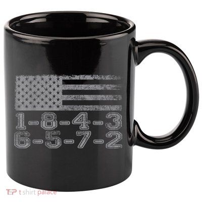 Usa Flag 18436572 Firing Order Small Block Engine Gift 11oz C Handle Ceramic Mug