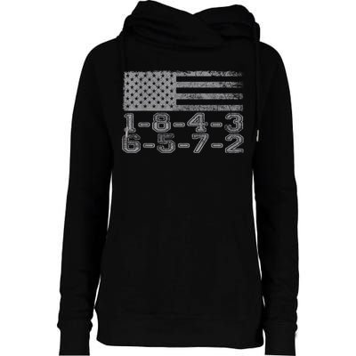 Usa Flag 18436572 Firing Order Small Block Engine Gift Womens Funnel Neck Pullover Hood