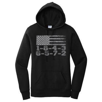 Usa Flag 18436572 Firing Order Small Block Engine Gift Women's Pullover Hoodie