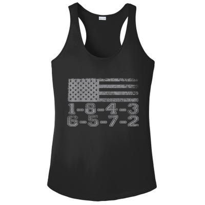 Usa Flag 18436572 Firing Order Small Block Engine Gift Ladies PosiCharge Competitor Racerback Tank
