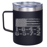 Usa Flag 18436572 Firing Order Small Block Engine Gift 12oz Stainless Steel Coffee Mug