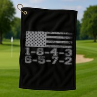 Usa Flag 18436572 Firing Order Small Block Engine Gift Golf Towel