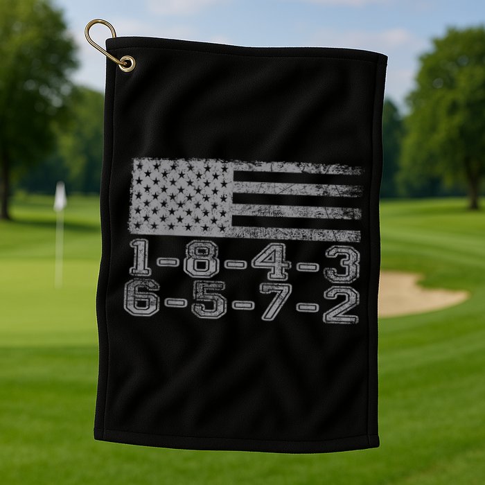 Usa Flag 18436572 Firing Order Small Block Engine Gift Golf Towel