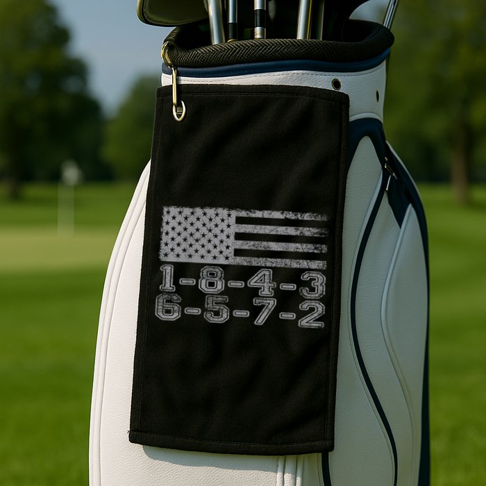 Usa Flag 18436572 Firing Order Small Block Engine Gift Golf Towel
