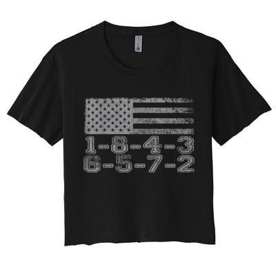 Usa Flag 18436572 Firing Order Small Block Engine Gift Crop Top