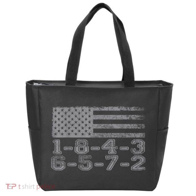 Usa Flag 18436572 Firing Order Small Block Engine Gift Zip Tote Bag