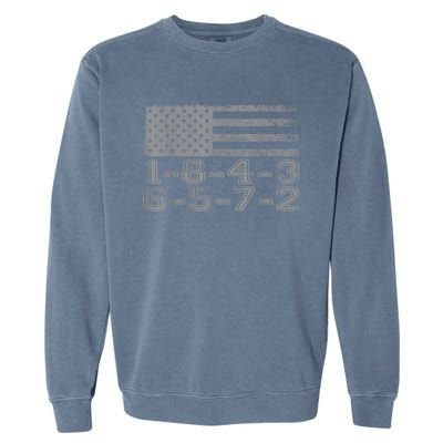 Usa Flag 18436572 Firing Order Small Block Engine Gift Garment-Dyed Sweatshirt