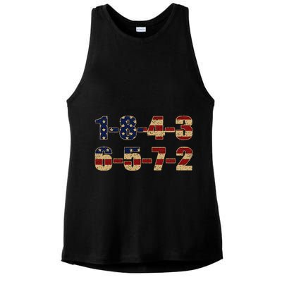 USA Flag 18436572 Firing Order Small Block Ladies PosiCharge Tri-Blend Wicking Tank