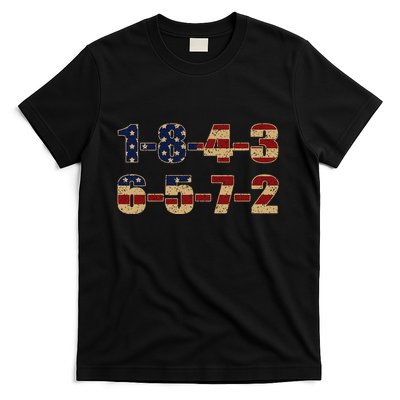 USA Flag 18436572 Firing Order Small Block T-Shirt