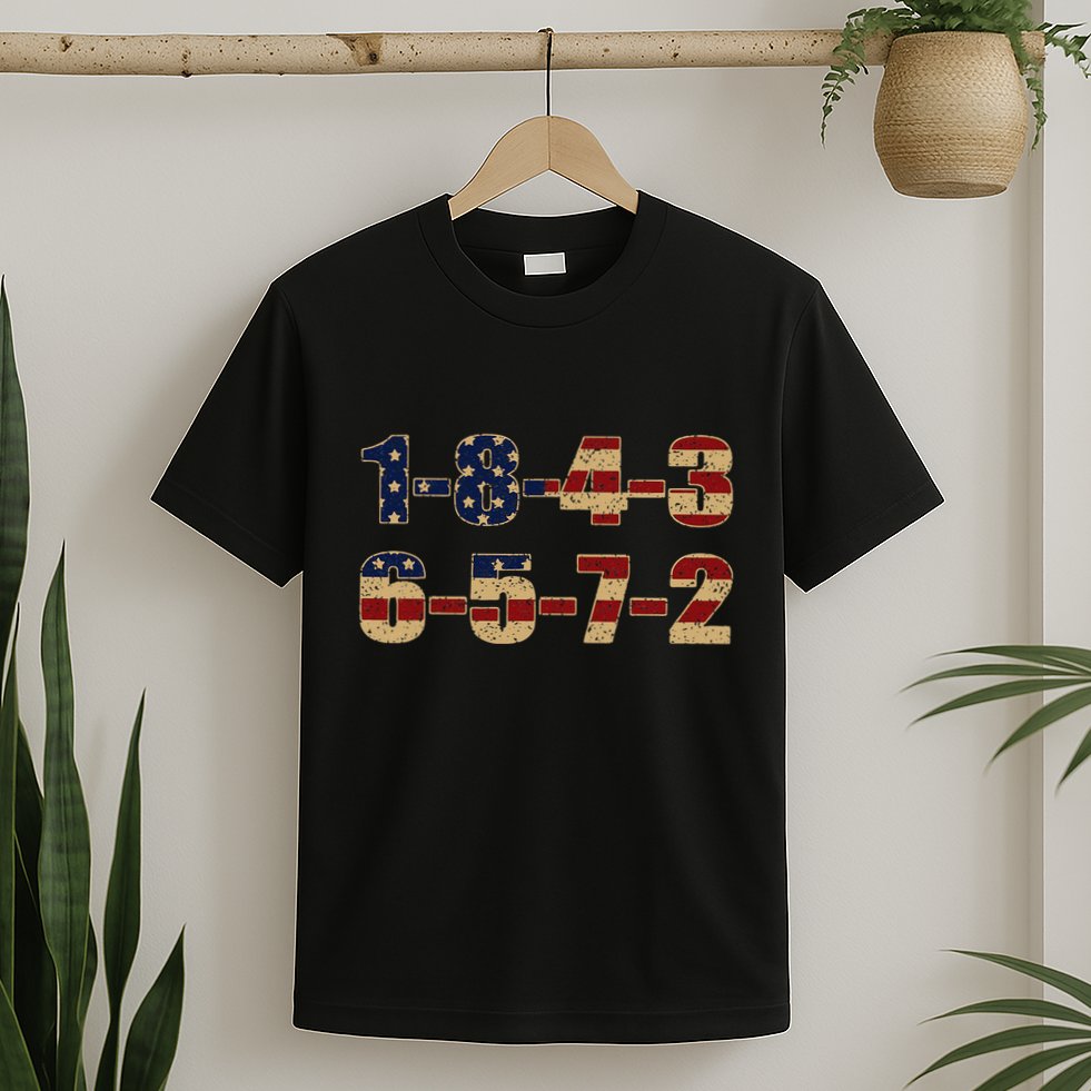 USA Flag 18436572 Firing Order Small Block T-Shirt