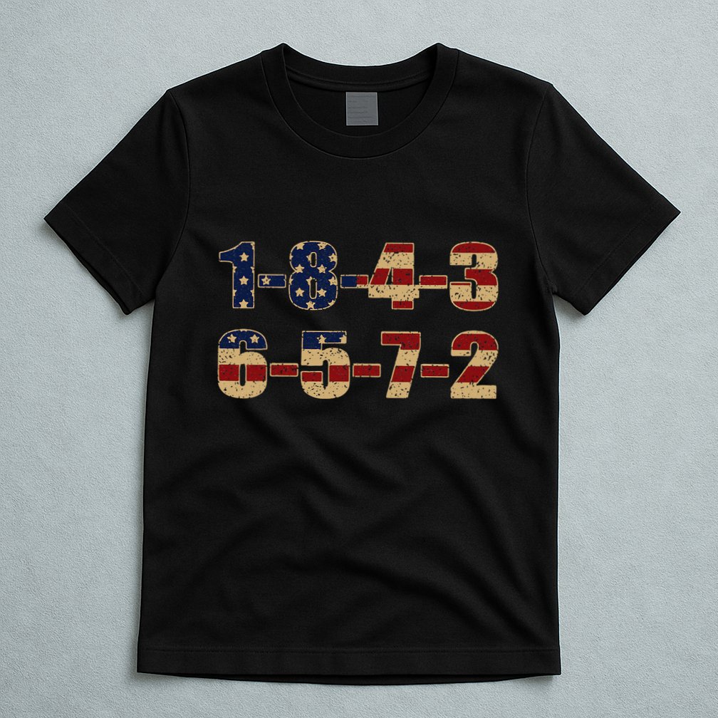 USA Flag 18436572 Firing Order Small Block T-Shirt